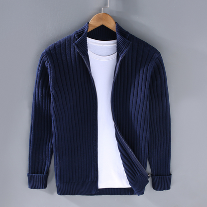 Premium Herren Strickjacke aus Baumwolle – Komfort & Klasse