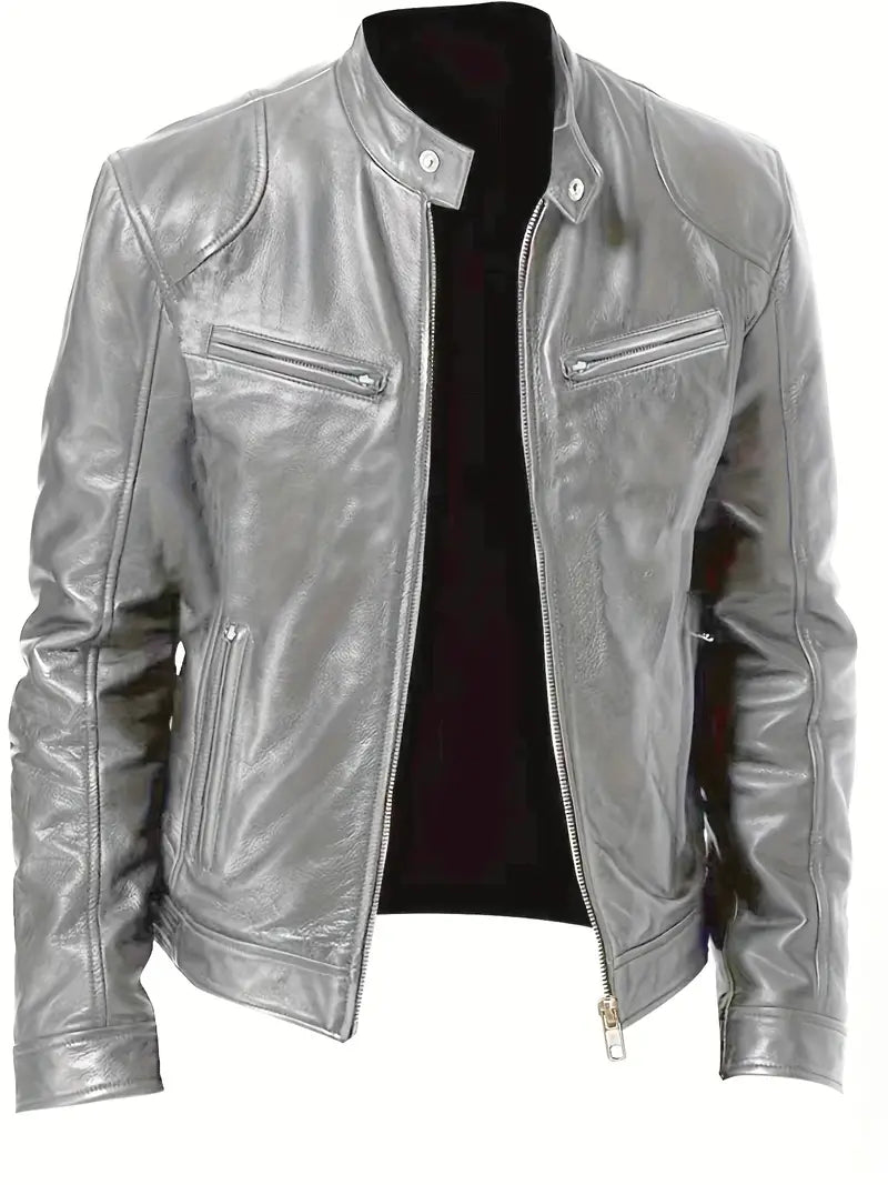 Heren Leren Jas - Tijdloze Stijl met Moderne Touch