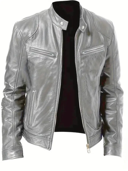 Heren Leren Jas - Tijdloze Stijl met Moderne Touch