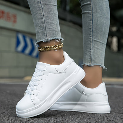 Dames Sneakers van Wit Leer – Tijdloos, Comfortabel & Veelzijdig