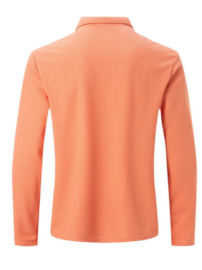 Heren Wafelshirt met Lange Mouwen en V-hals – Casual en Comfortabel