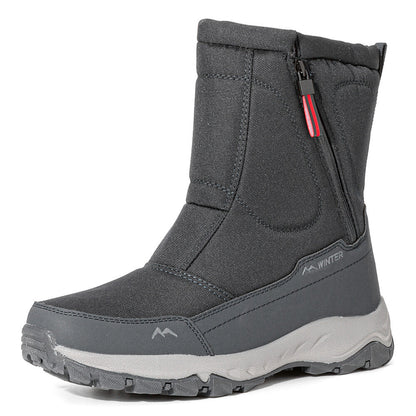 Dames Winter Laarzen met Zijrits - Waterdichte, Antislip, Duurzame Sneeuwlaarzen met Warme Voering