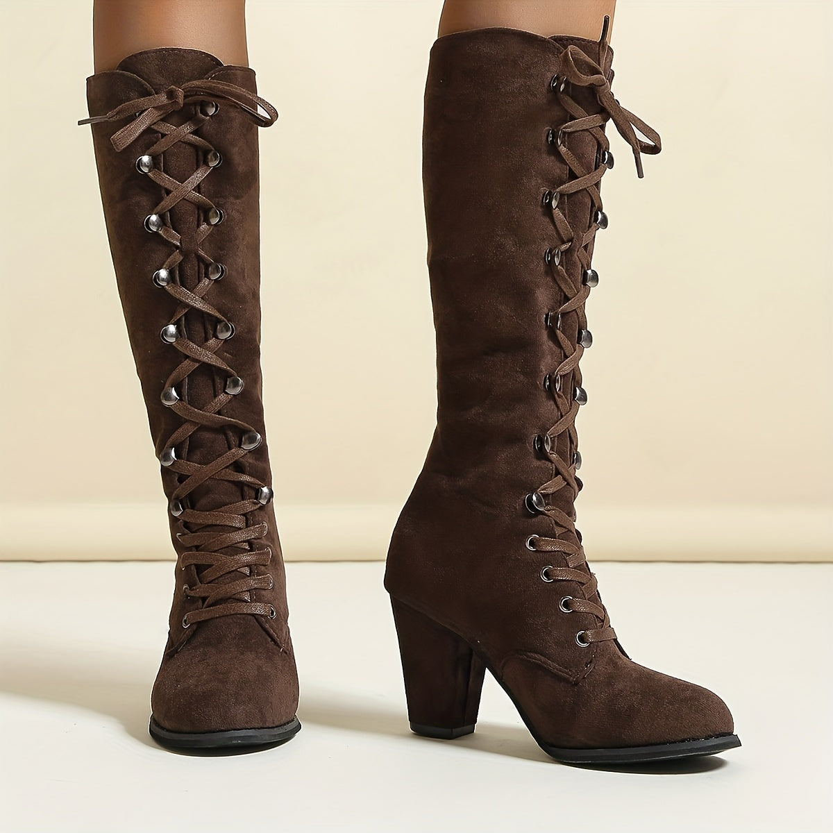 Dames Modieuze Kniehoge Laarzen - Warm en Trendy