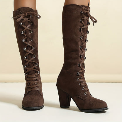 Dames Modieuze Kniehoge Laarzen - Warm en Trendy