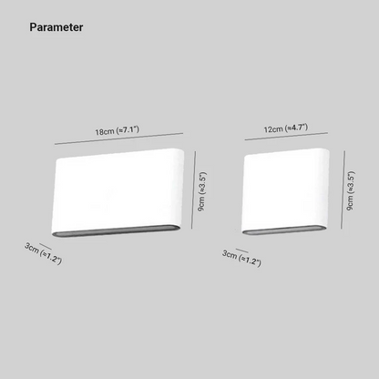 Moderne wasserdichte Außenlampe – Aluminium-Wandlampe mit Auf- und Abwärtslicht, IP65