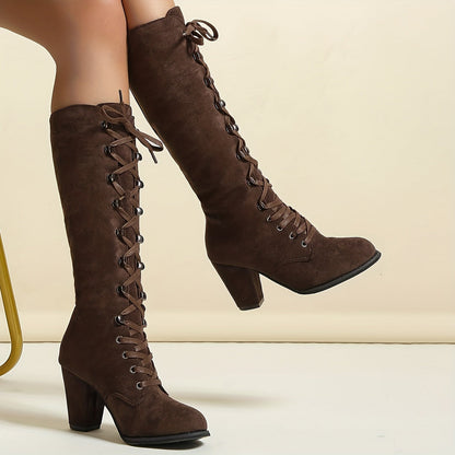 Dames Modieuze Kniehoge Laarzen - Warm en Trendy