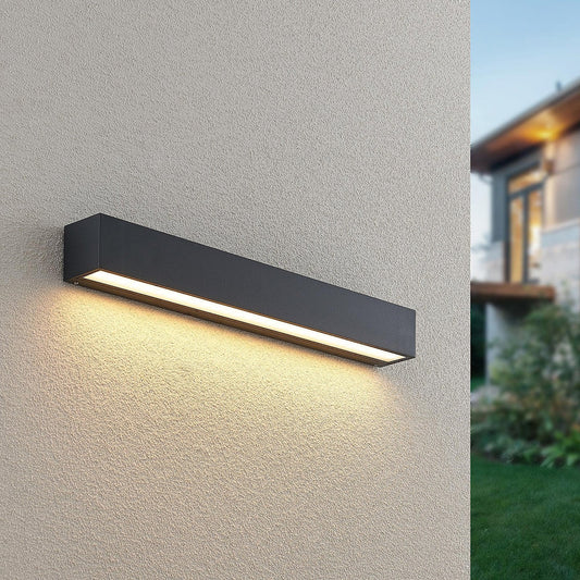 Minimalistische Wasserdichte Aluminium Schwarze LED Außenwandlampe – IP65