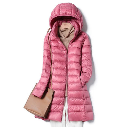 Ultralichte Dames Winterjas met Afneembare Capuchon – Stijlvol en Comfortabel