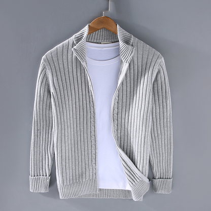 Premium Herren Strickjacke aus Baumwolle – Komfort & Klasse
