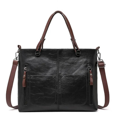 Elegante Vintage Leren Handtas voor Dames – Duurzaam & Stijlvol