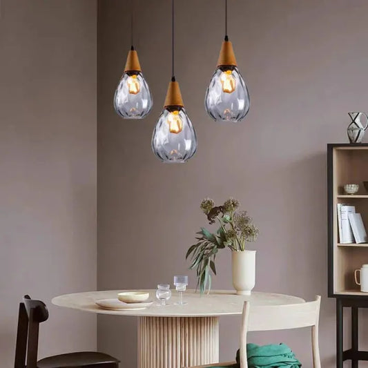 Stylish Teardrop Glass Hanging Pendant Light
