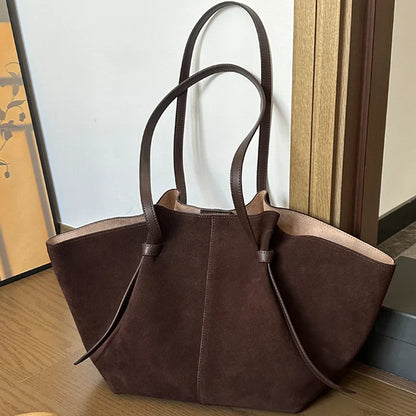 Vegan Suède Tote Bag – Stijlvol, Ruim & Duurzaam