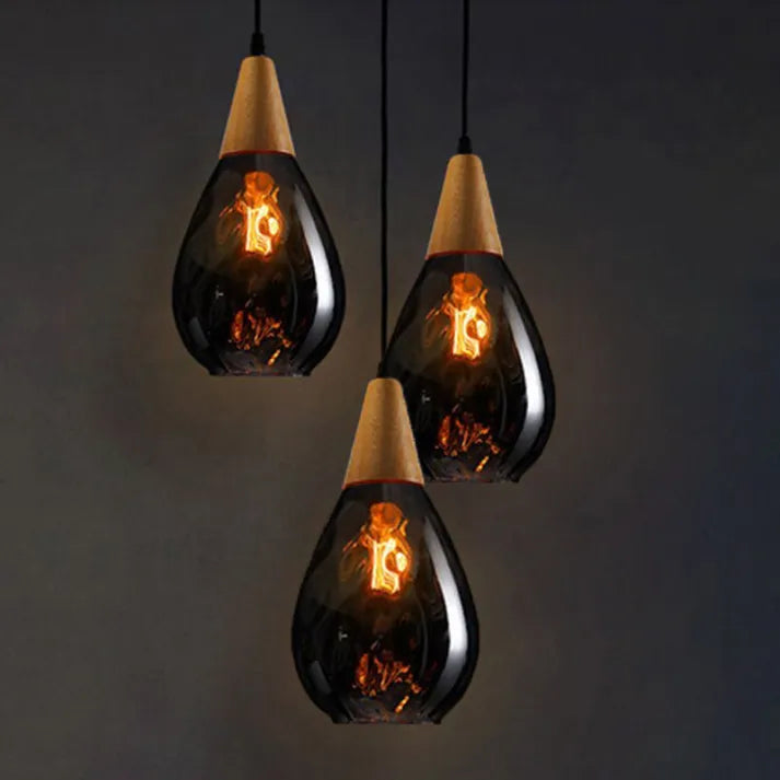 Stylish Teardrop Glass Hanging Pendant Light