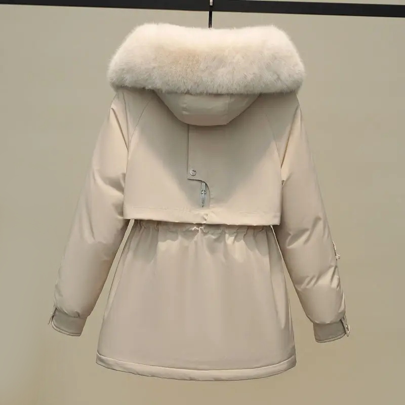 Dames Gewatteerde Winterjas met Bontkraag – Luxe & Warm
