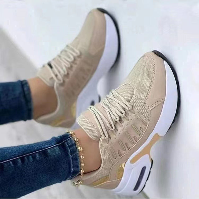 Dames sneakers met zachte hiel – Comfortabele en ademende casual schoenen