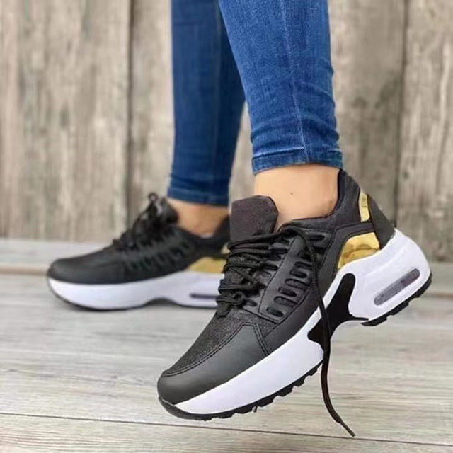 Dames sneakers met zachte hiel – Comfortabele en ademende casual schoenen