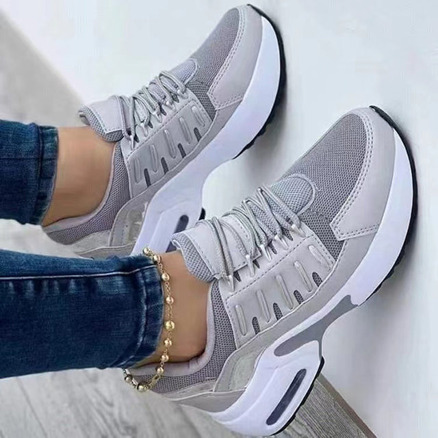 Dames sneakers met zachte hiel – Comfortabele en ademende casual schoenen