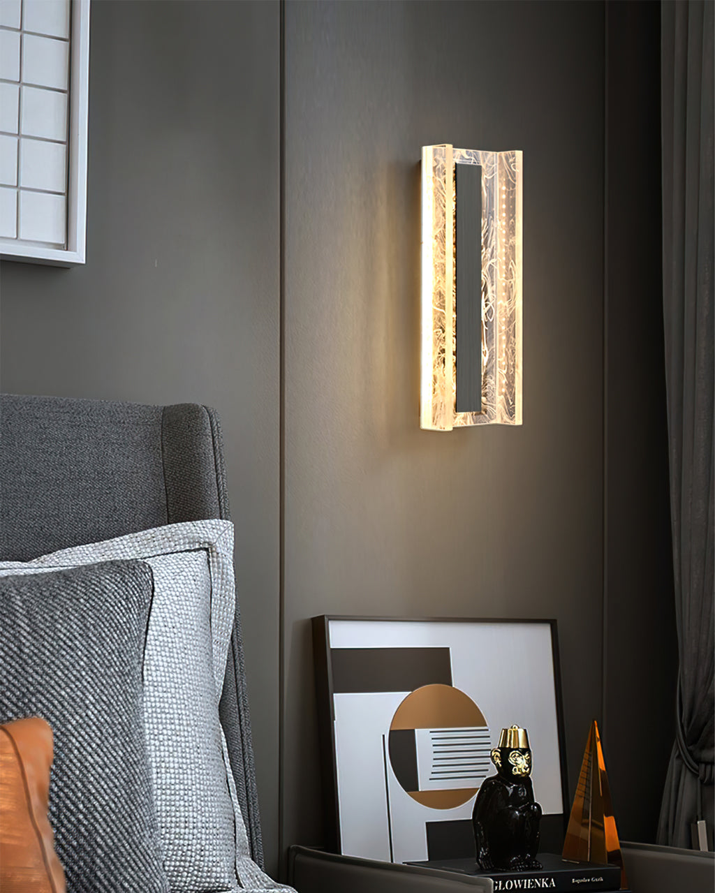 Alberta Wandlamp | Elegante Muurverlichting met Drie Kleurinstellingen | Brass en Acryl | Binnenverlichting Wall Lamp Myna Mode