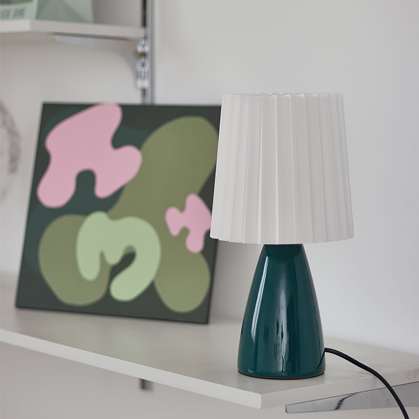 Apollo Tafellamp - Stijlvolle Keramische Lamp met Stof, Moderne Verlichting voor Binnen