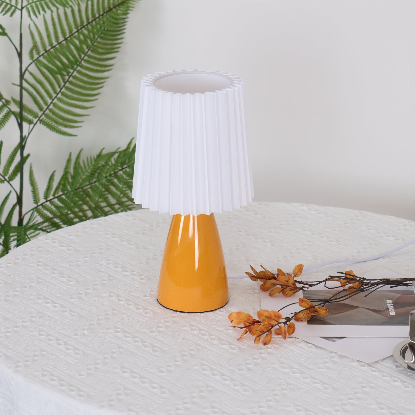 Apollo Tafellamp - Stijlvolle Keramische Lamp met Stof, Moderne Verlichting voor Binnen