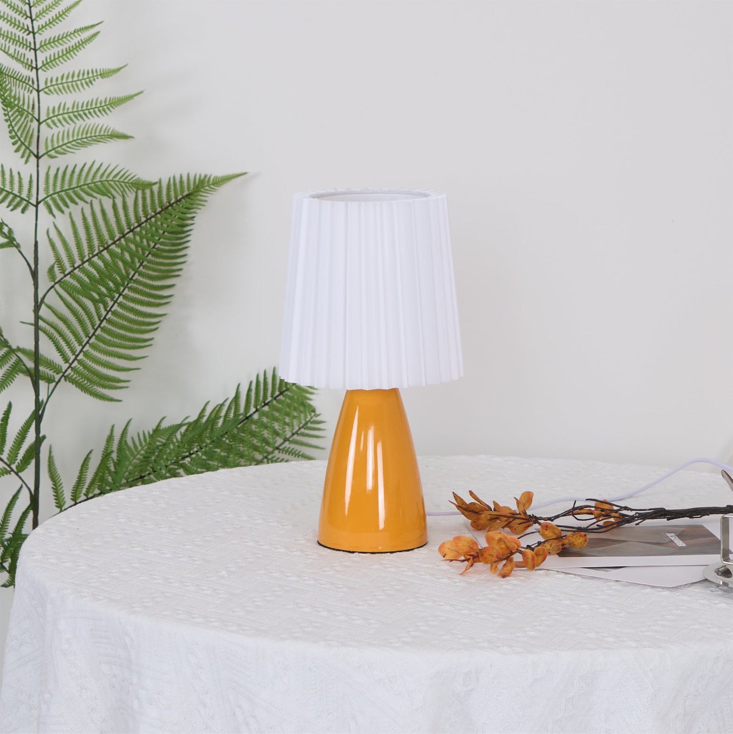 Apollo Tafellamp - Stijlvolle Keramische Lamp met Stof, Moderne Verlichting voor Binnen