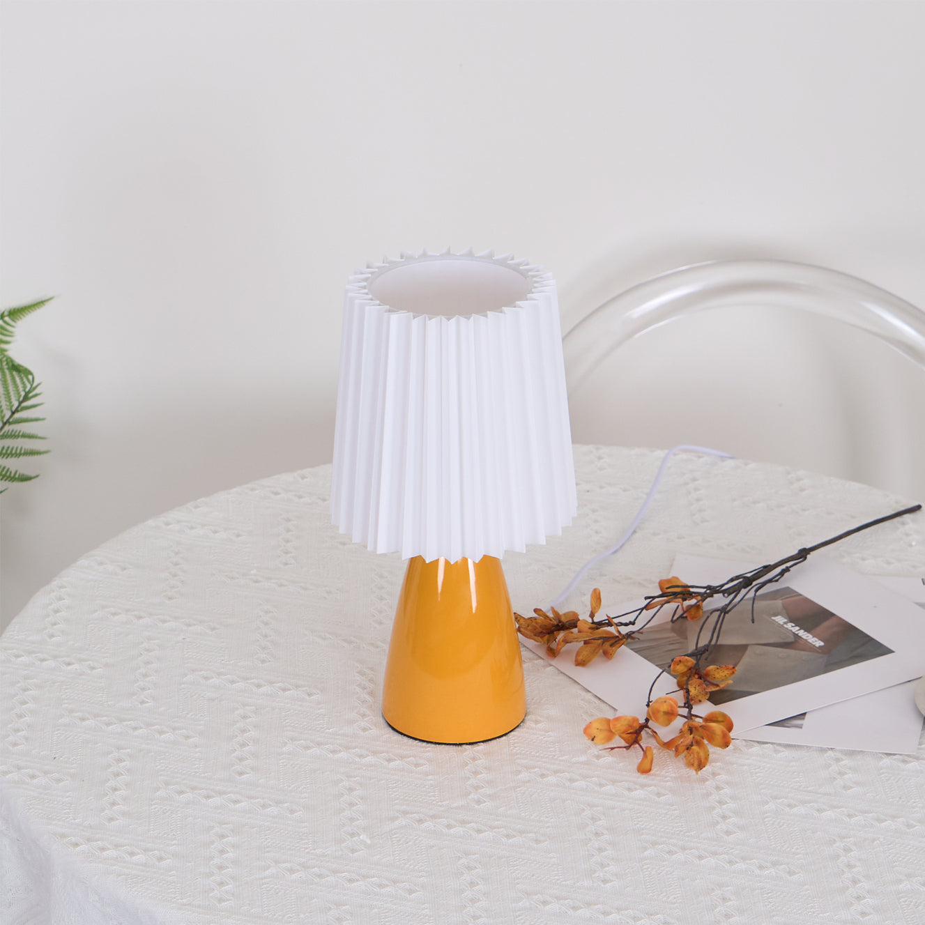 Apollo Tafellamp - Stijlvolle Keramische Lamp met Stof, Moderne Verlichting voor Binnen
