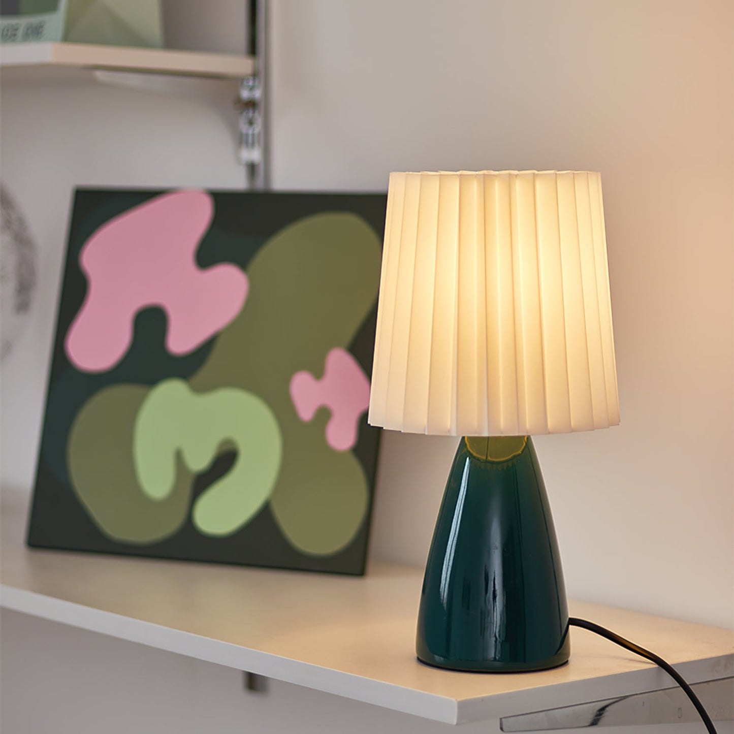 Apollo Tafellamp - Stijlvolle Keramische Lamp met Stof, Moderne Verlichting voor Binnen