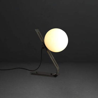 Arandela Tafellamp - Elegante Brass en Witte Glas Lamp Table lamp Myna Mode