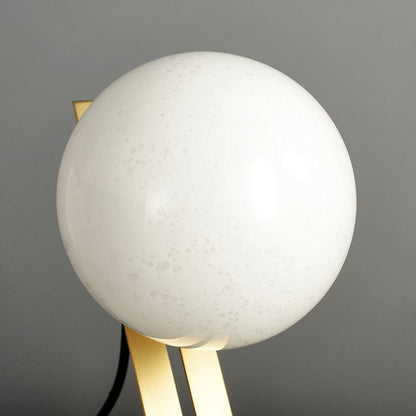 Arandela Tafellamp - Elegante Brass en Witte Glas Lamp Table lamp Myna Mode