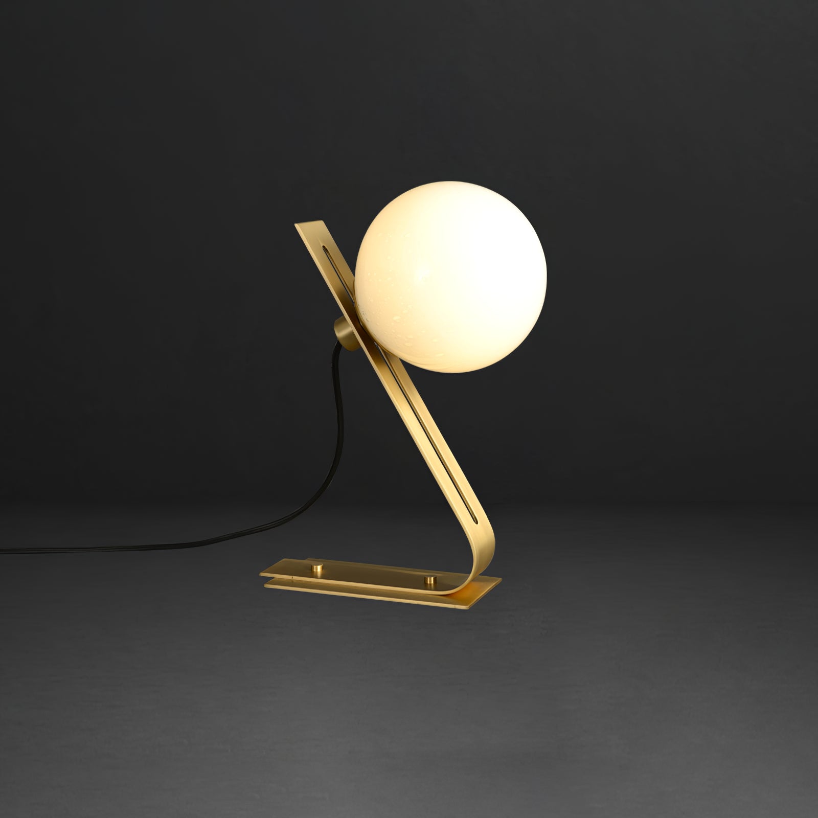 Arandela Tafellamp - Elegante Brass en Witte Glas Lamp Table lamp Myna Mode