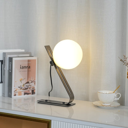 Arandela Tafellamp - Elegante Brass en Witte Glas Lamp Table lamp Myna Mode