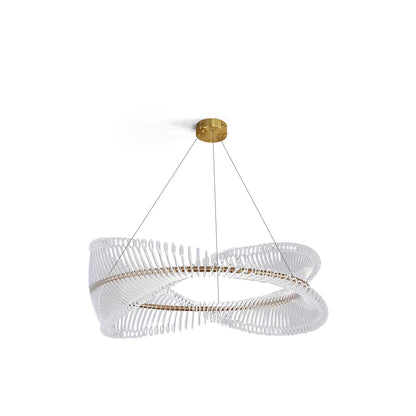 Moderne Hanglamp – Goudkleurig Metaal met Acryl Accenten