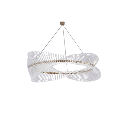 Moderne Hanglamp – Goudkleurig Metaal met Acryl Accenten
