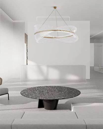 Moderne Hanglamp – Goudkleurig Metaal met Acryl Accenten