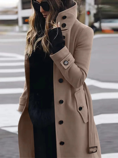 Waterdichte Trenchcoat Dames – Lange Regenjas met Tailleceintuur