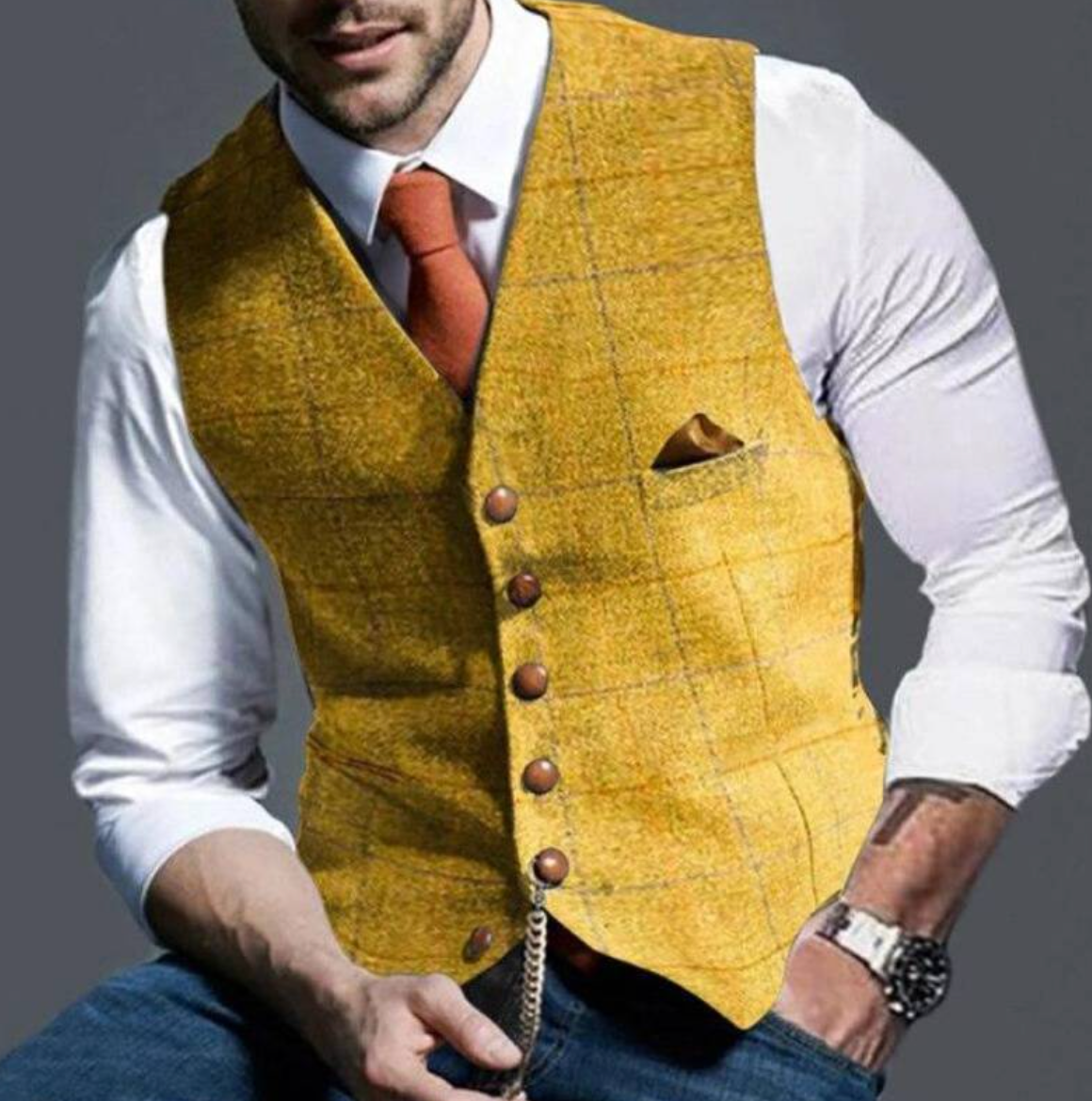 Heren Vintage Gilet – Klassiek & Elegant voor Elke Gelegenheid