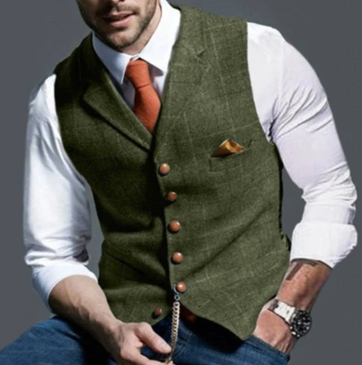 Heren Vintage Gilet – Klassiek & Elegant voor Elke Gelegenheid