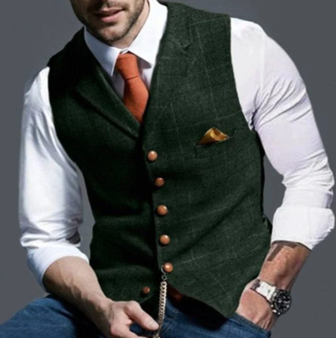 Heren Vintage Gilet – Klassiek & Elegant voor Elke Gelegenheid