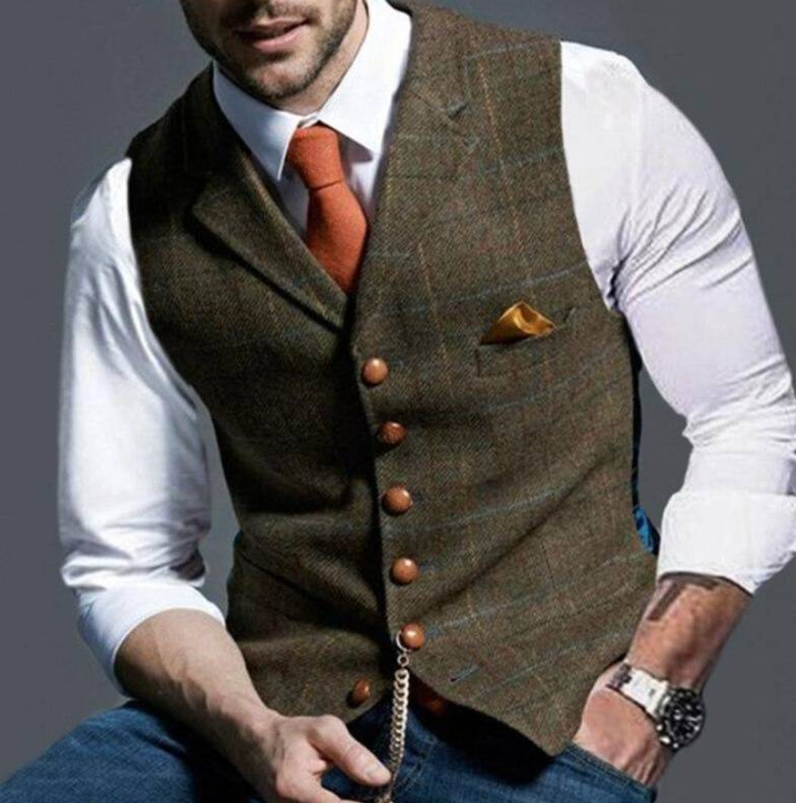 Heren Vintage Gilet – Klassiek & Elegant voor Elke Gelegenheid