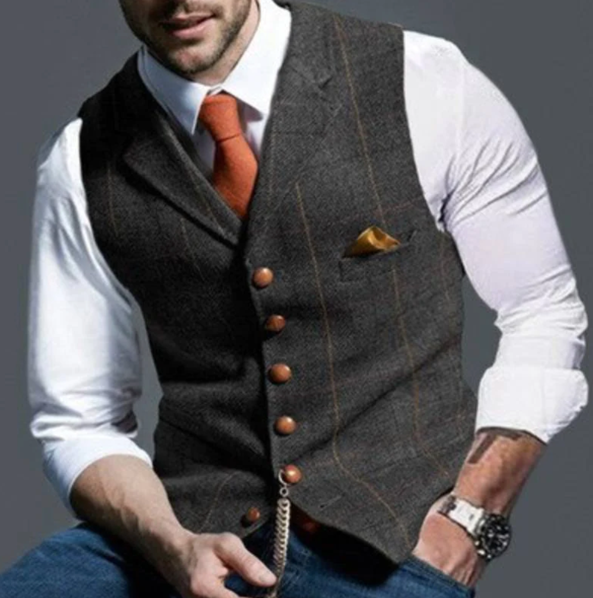 Heren Vintage Gilet – Klassiek & Elegant voor Elke Gelegenheid