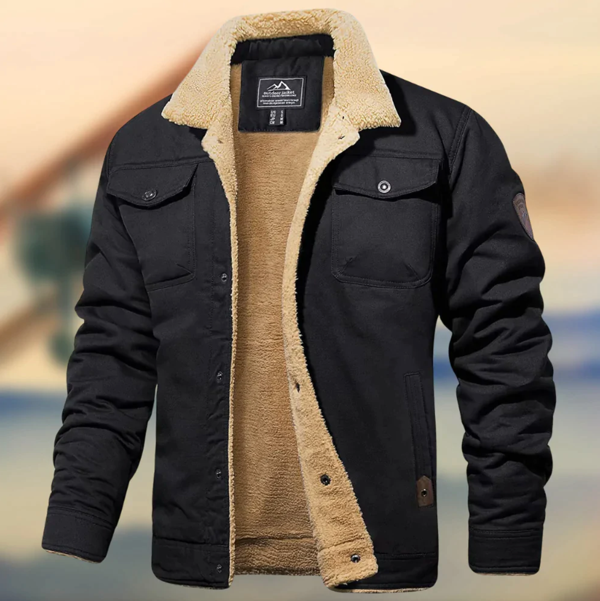 Herrenjacke mit Fleecefutter – Warme Outdoorjacke für Herbst und Winter