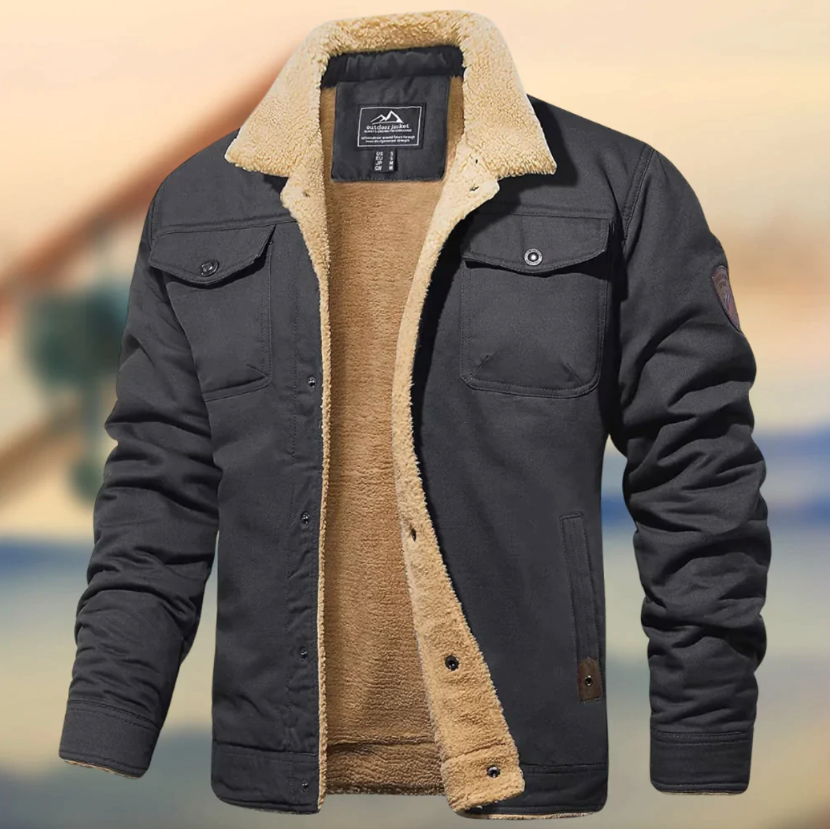 Herrenjacke mit Fleecefutter – Warme Outdoorjacke für Herbst und Winter
