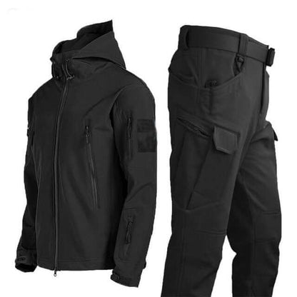 Heren Outdoor Set – Softshell Jas & Cargo Broek voor Herfst en Winter