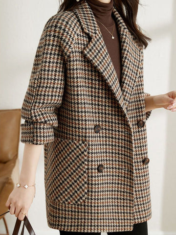 Elegante Lange Damesjas – Warme Winterjas met Klassieke Snit