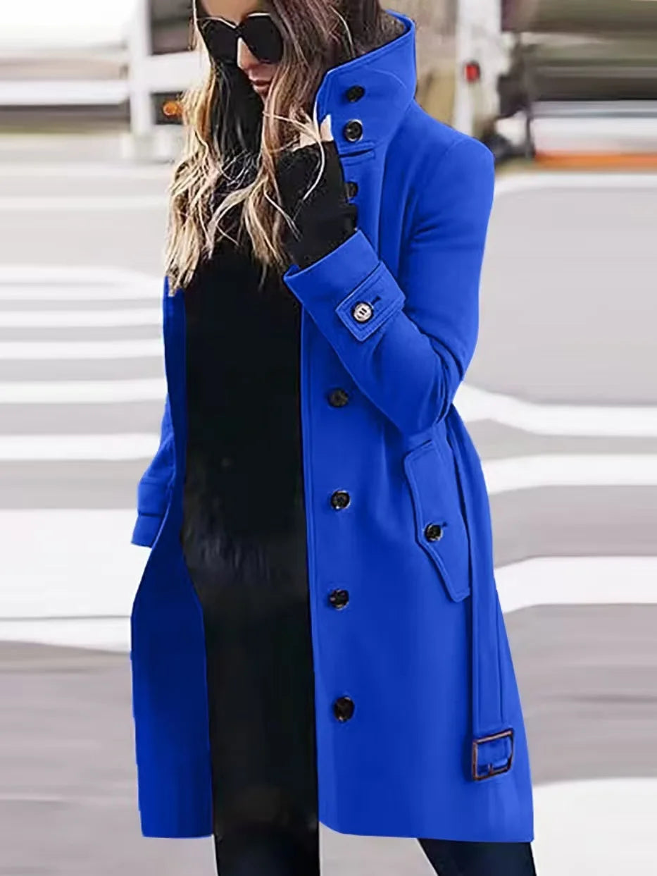 Waterdichte Trenchcoat Dames – Lange Regenjas met Tailleceintuur