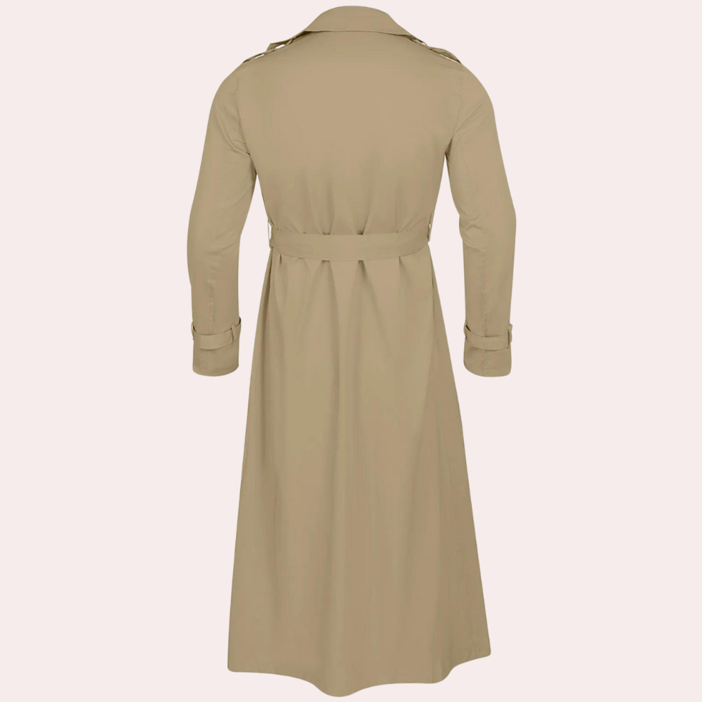 Heren Trenchcoat – Dubbelrijig – Met Riemsluiting aan de Mouwen – Klassieke Revers – Stijlvol & Duurzaam