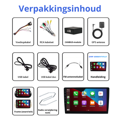 CarPlay & Android Auto Systeem voor Fiat 500 (2007–2015) – Ondersteunt iOS & Android – Radio & Frame – Handsfree Bellen