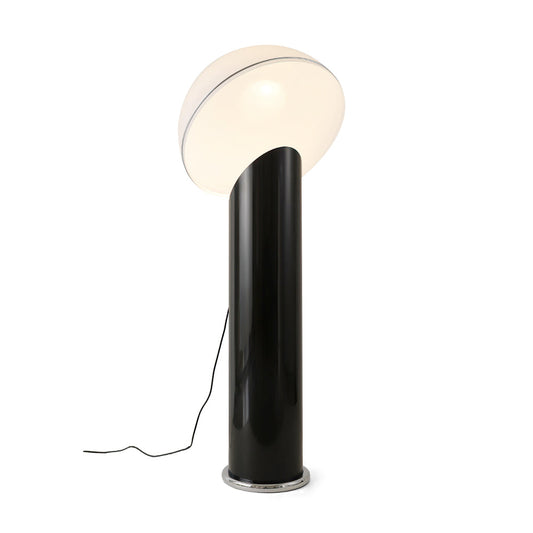 Ciot Vloerlamp - Sculpturale Design Lamp met Lucite Stam en Grote Lampenkap