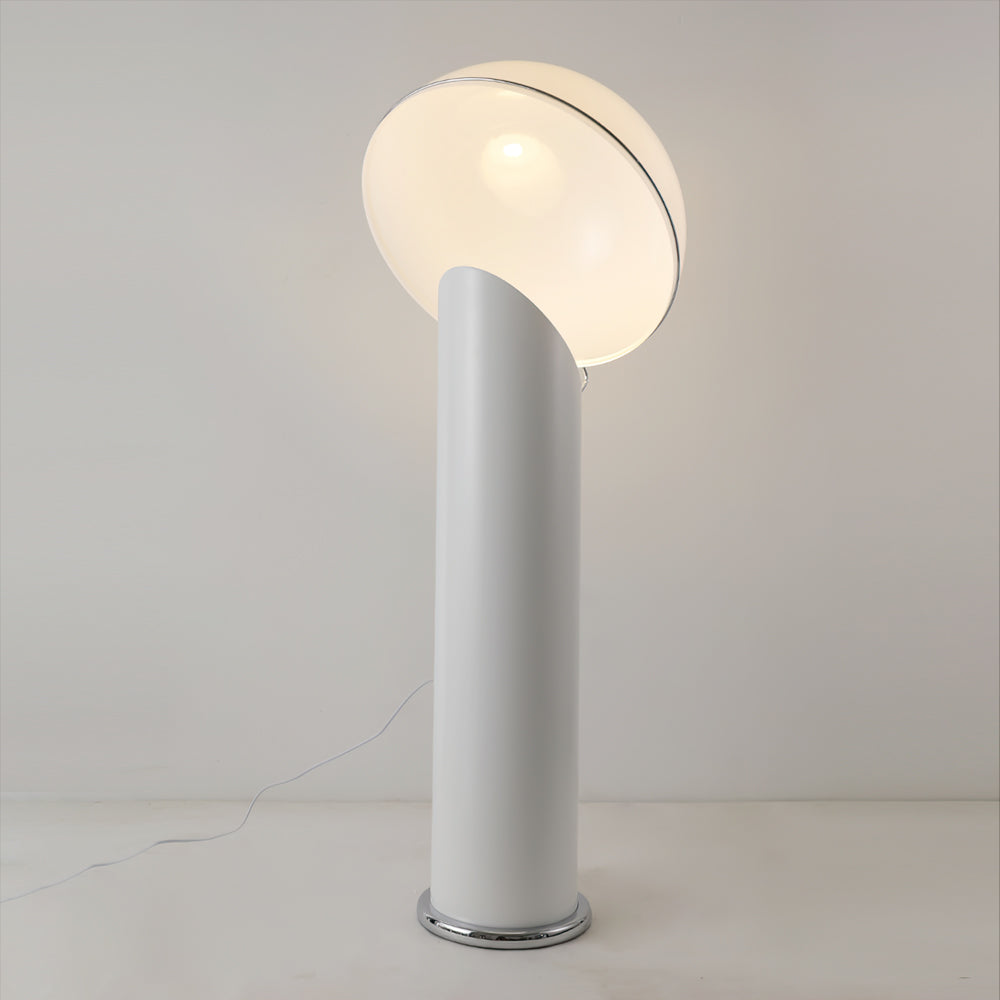 Ciot Vloerlamp - Sculpturale Design Lamp met Lucite Stam en Grote Lampenkap