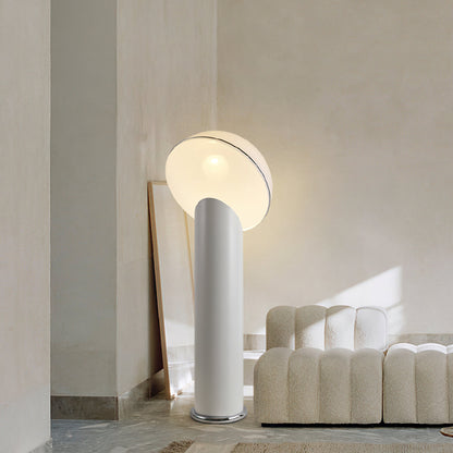 Ciot Vloerlamp - Sculpturale Design Lamp met Lucite Stam en Grote Lampenkap